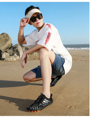 New Arrival Water Shoes Qiuck-Dry Aqua Shoes Men Women Outdoor Beach Swimming Wading Breathable Five-Finger Sneakers Size 35-46