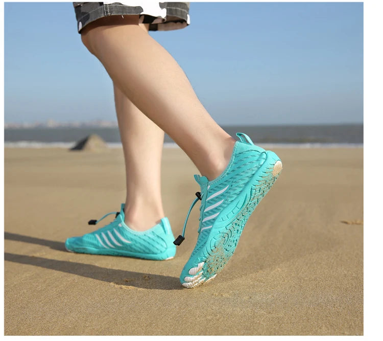 New Arrival Water Shoes Qiuck-Dry Aqua Shoes Men Women Outdoor Beach Swimming Wading Breathable Five-Finger Sneakers Size 35-46