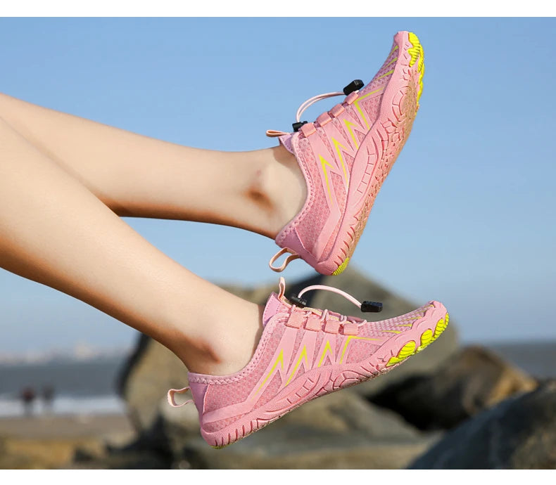 New Arrival Water Shoes Qiuck-Dry Aqua Shoes Men Women Outdoor Beach Swimming Wading Breathable Five-Finger Sneakers Size 35-46