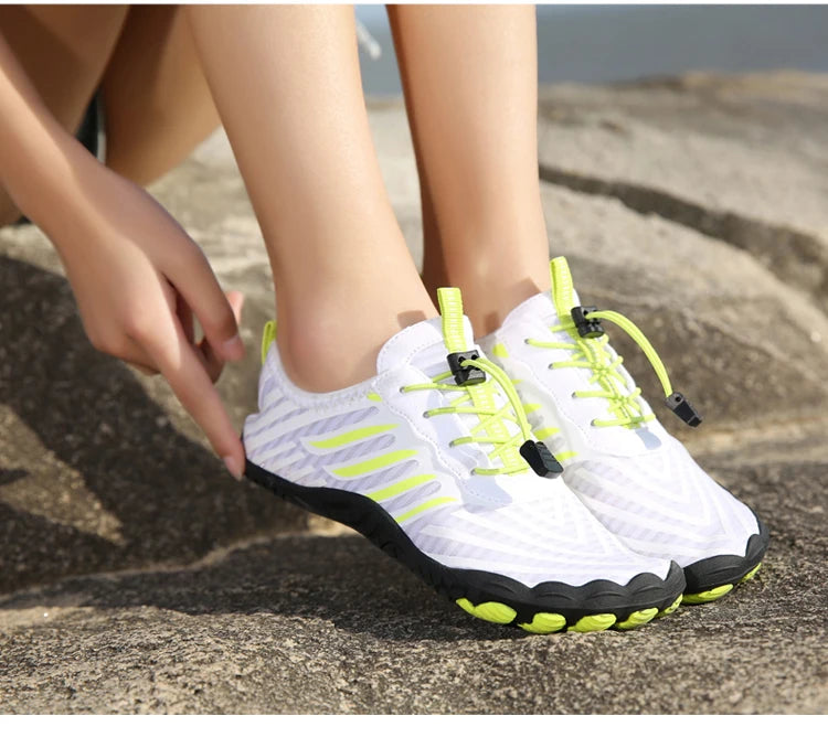 New Arrival Water Shoes Qiuck-Dry Aqua Shoes Men Women Outdoor Beach Swimming Wading Breathable Five-Finger Sneakers Size 35-46