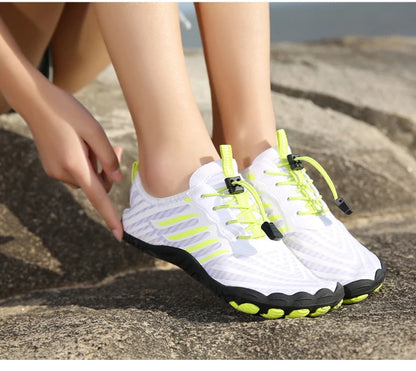 New Arrival Water Shoes Qiuck-Dry Aqua Shoes Men Women Outdoor Beach Swimming Wading Breathable Five-Finger Sneakers Size 35-46