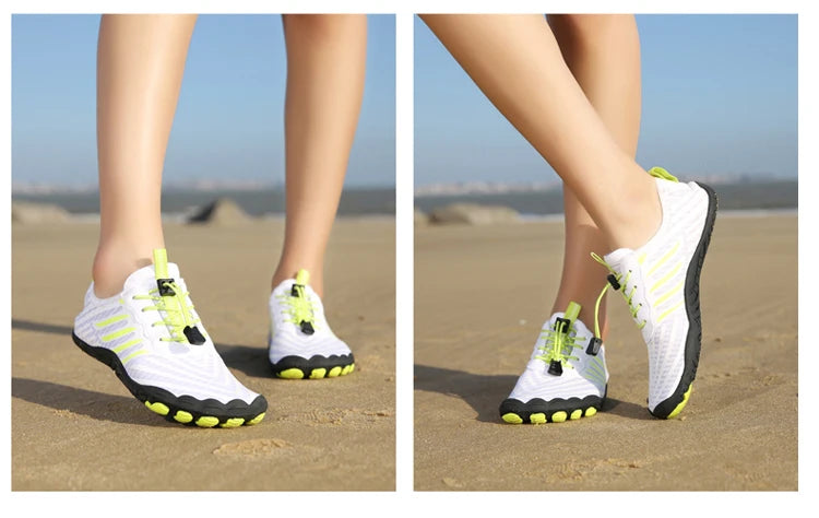 New Arrival Water Shoes Qiuck-Dry Aqua Shoes Men Women Outdoor Beach Swimming Wading Breathable Five-Finger Sneakers Size 35-46