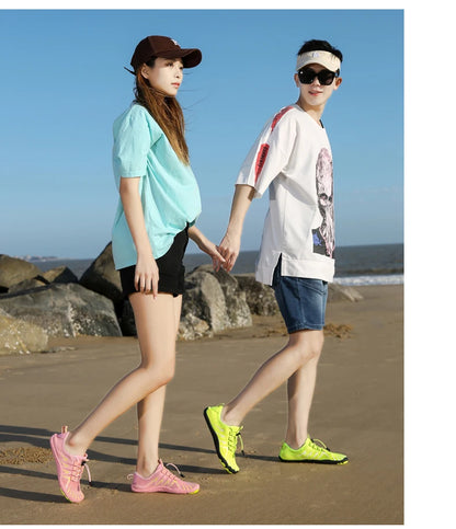 New Arrival Water Shoes Qiuck-Dry Aqua Shoes Men Women Outdoor Beach Swimming Wading Breathable Five-Finger Sneakers Size 35-46